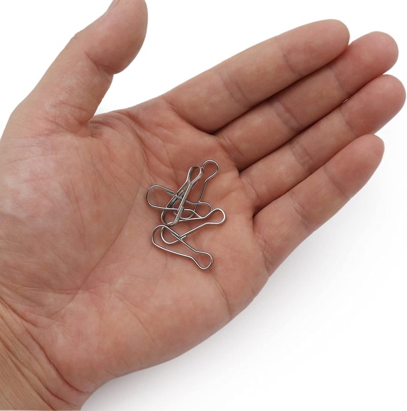 LYECUN 100 Pcs 304 Stainless Steel Spring Snap Hooks, Small Spring Clips, Lanyard Snap Clip Hooks for ID Card, Key Chain, 1 Inch(25mm) - Image 3