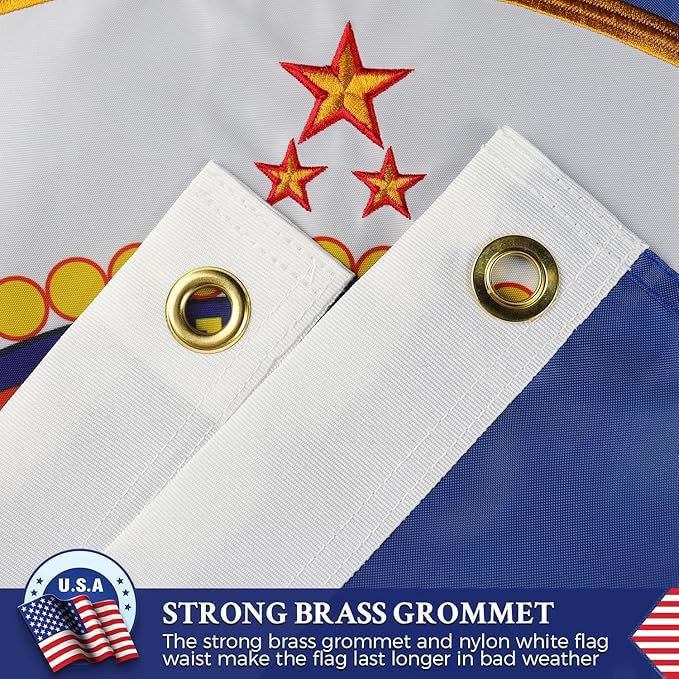 AGUIFLGS Double Sided Minnesota State Flag 3x5 Outdoor The Longest Lasting MN Flags Heavy Duty 210D Nylon, Sewn Stripes, Embroidered Star, Stronger Brass Grommets,4 Stitched Hemming, Perfect for Outside - Image 2
