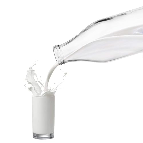 Pure Source India 1 Litre Glass Bottle with Gold Metal Lid – Reusable, BPA-Free, Leak-Proof Beverage & Milk Storage Container (Set of 2) - Image 2