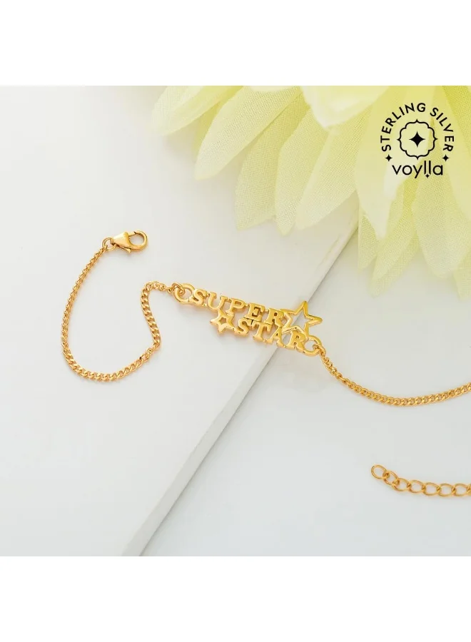 VOYLLA Gold Micron Plated Superstar Rakhi