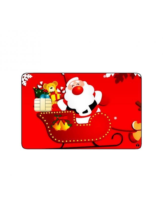 RKN PRINTED BANK CARD STICKER Beautiful Santa Claus Drawing - Image 1