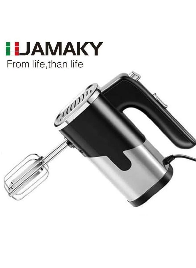 JAMAKY Italy JMK6009 Hand mixer With Italian Technology Stainless Steel 5 Speeds 600 Watt - Image 1