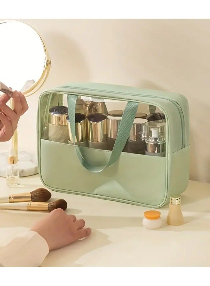 أوريتي حقيبة مكياج شفافة مع سحاب حقيبة مكياج محمولة حقيبة مكياج شفافة للسفر حقيبة حجم كورت حقيبة متوافقة مع شركة طيران المطار حقيبة مكياج للسفر حقيبة مكياج للنساء حقيبة مكياج شفافة كبيرة - Image 2