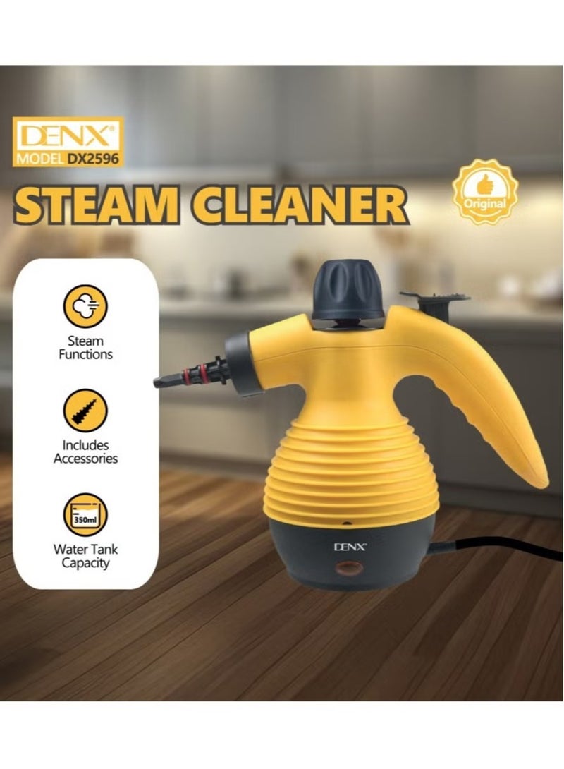 دينكس جهاز تنظيف بالبخار محمول باليد بقوة 1200 واط 300 كيلو باسكال عالي الضغط مع 9 ملحقات وخزان مياه سعة 350 مل لتنظيف الاريكة والمطبخ والمنزل والسيارة والنوافذ من دينكس - Image 4