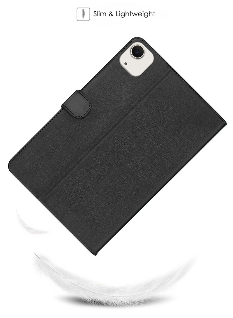 OMAKER Apple iPad Air 2025 (7th Generation) M3 13 inch PU Leather Magnetic Closure Flip Case Cover - Black - Image 2
