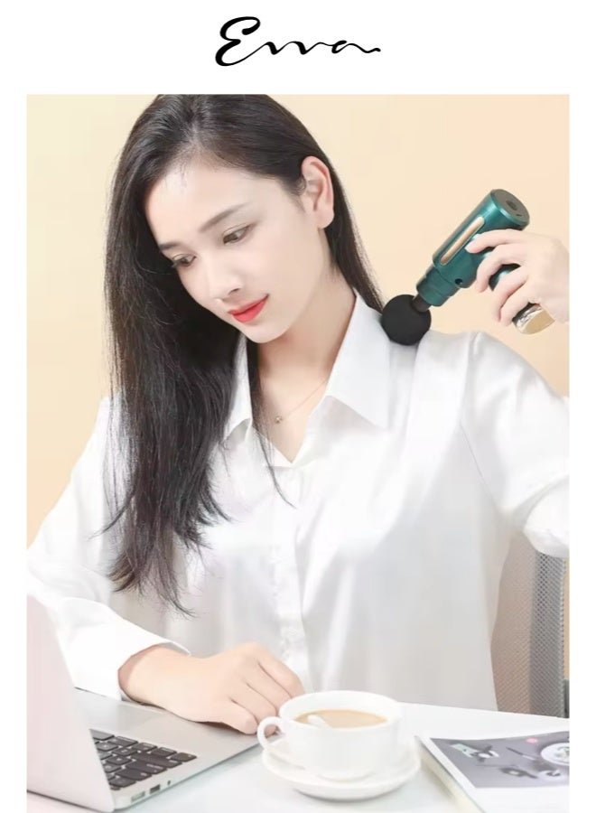 Evva Massage Gun Percussion Deep Tissues Muscle Massager Gun With 6 Speeds Massage Device Super Quiet Portable Electric Handheld Body Massager For Back Neck Pain Relief - Image 4