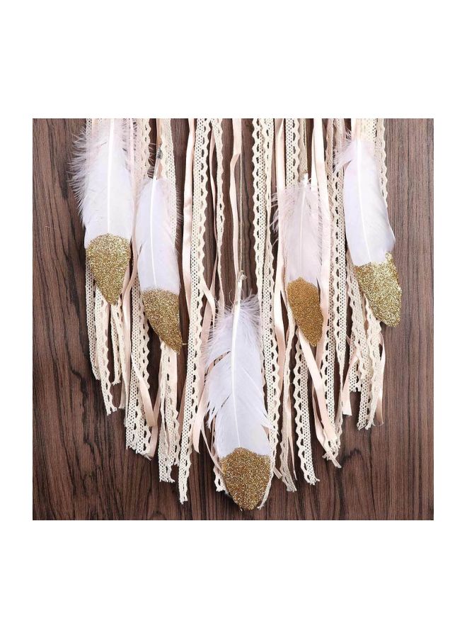 نيبمينينت دريم كاتشر منسوجة يدويا بتصميم مبتكر أبيض/بيج/ذهبي - Image 4