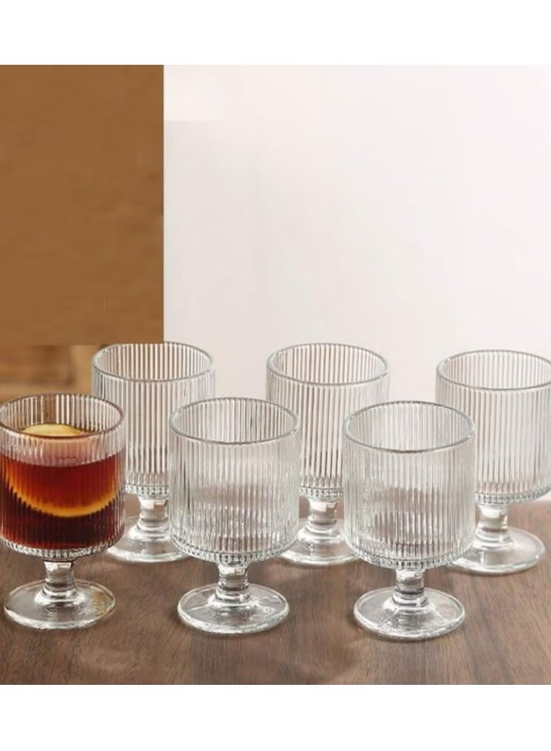 طقم 6 كاسات عصير من الزجاج النقي - Image 1