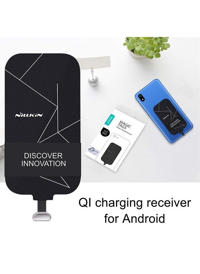 Nillkin - Wireless Charger Receiver for Type C Phones, Qi Receiver Module for Samsung Galaxy A14/A23/A53/A52, Google Pixel 3A/2/XL and Android USB C Phones, Wireless Charging Receiver Type C Version - Image 1