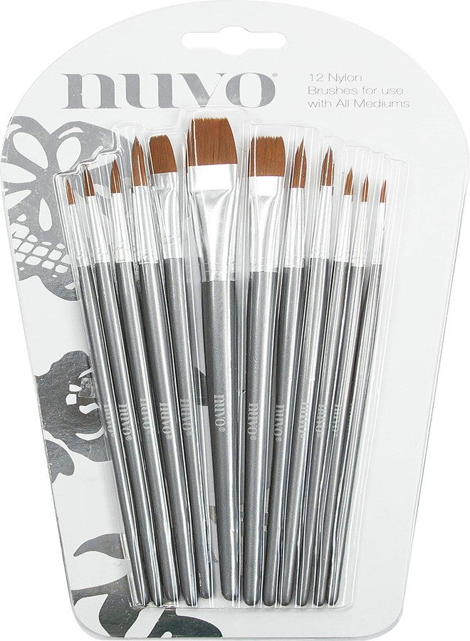 Nuvo Paint Brushes-12/Pkg - Image 1