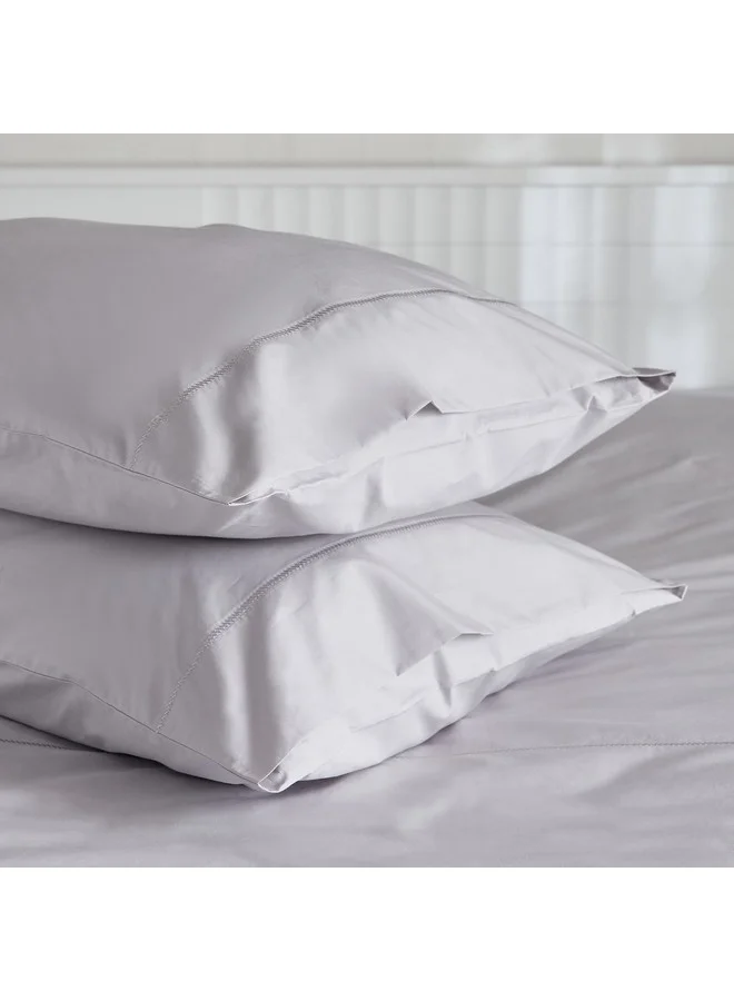 Home Box Purely-Percale 3-Piece 300TC Percale Queen King Duvet Quilt Cover Set 220 x 220 cm