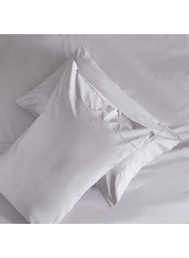 Home Box Purely-Percale 3-Piece 300TC Percale Queen King Duvet Quilt Cover Set 220 x 220 cm