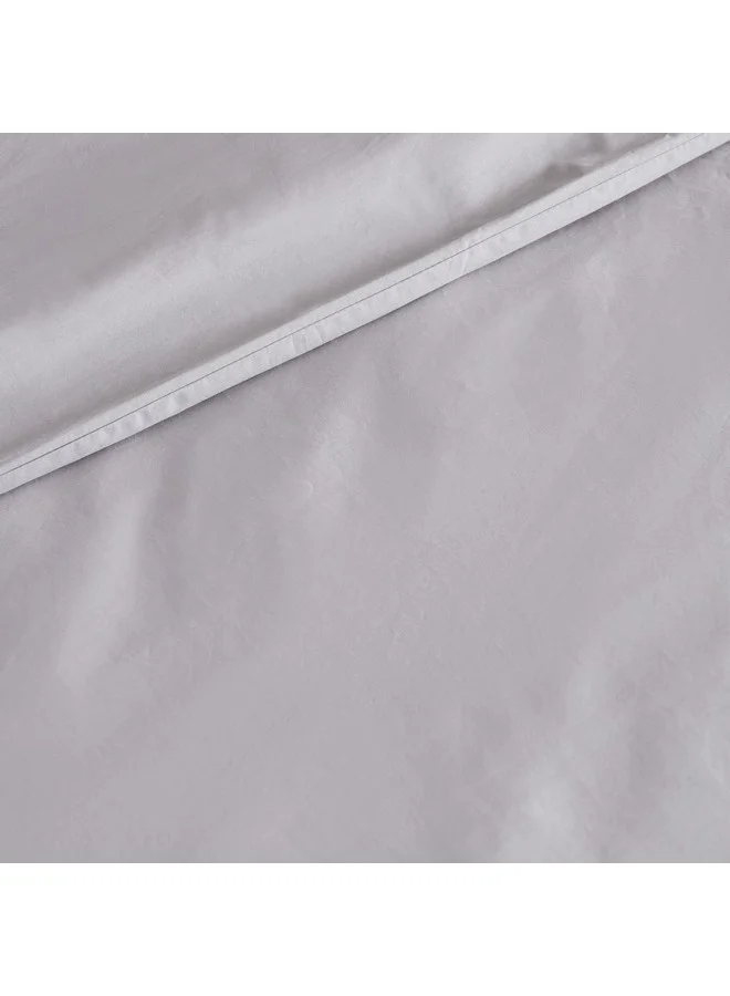 Home Box Purely-Percale 3-Piece 300TC Percale Queen King Duvet Quilt Cover Set 220 x 220 cm