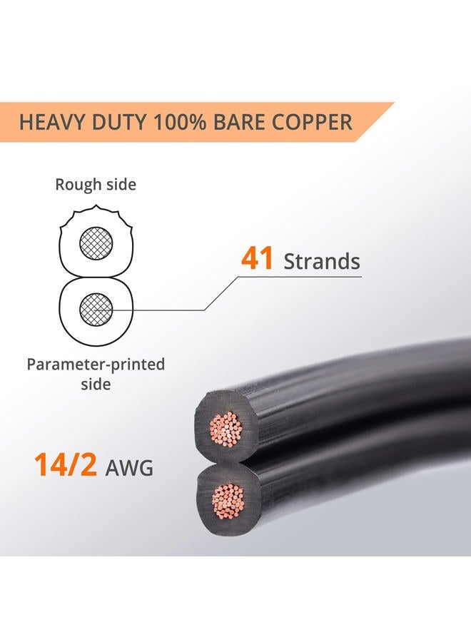 Wirefy 14/2 Low Voltage Landscape Lighting Copper Wire - 14-Gauge 2-Conductor 100 Feet - Image 2