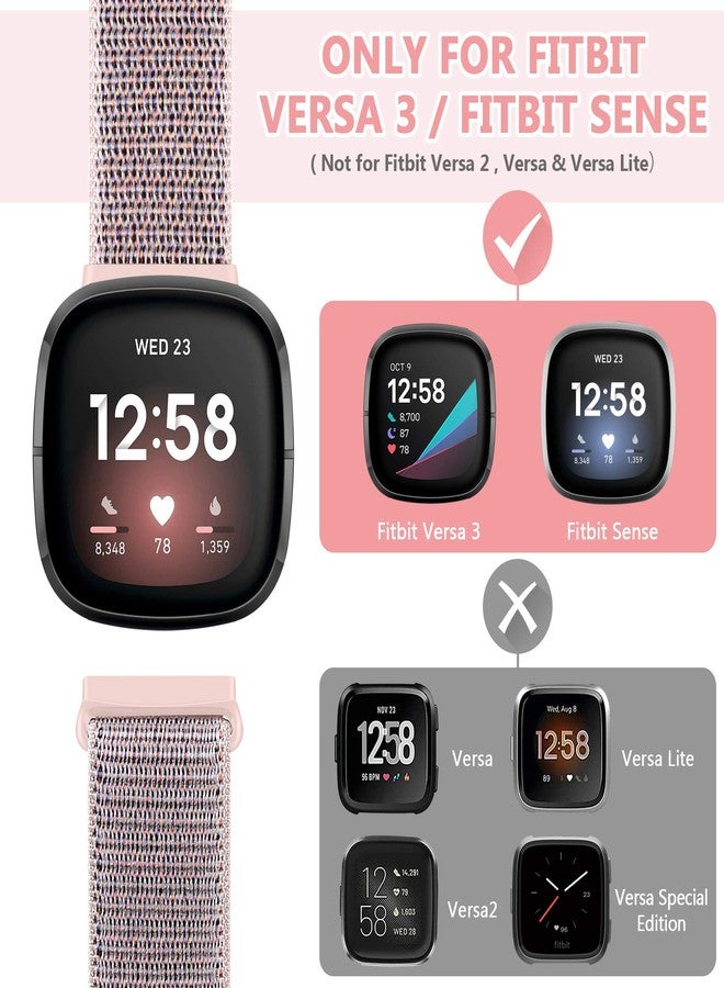 AVOD Nylon Bands Compatible with Fitbit Versa 4/Sense 2/Versa 3/Fitbit Sense, Soft Breathable Sport Adjustable Replacement Strap Women Man Wristband Accessories - Image 3