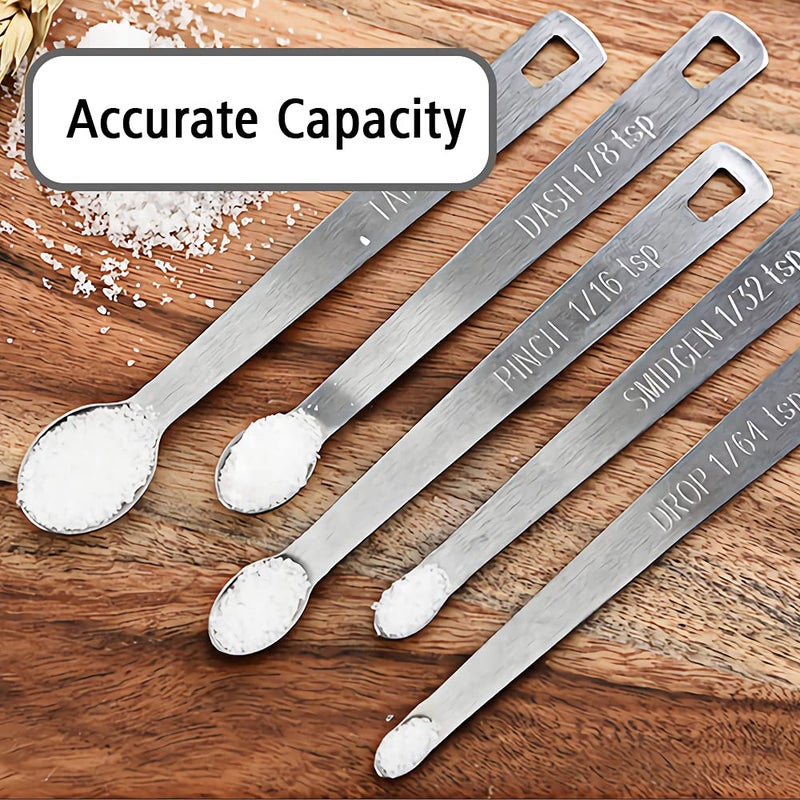 BERYLER 2PCS 1/8 Teaspoon(1/8tsp, 0.625 ml, Dash) Single Tiny Measuring Spoon, Small Individual Stainless Steel Measure Spoons Only - Image 5