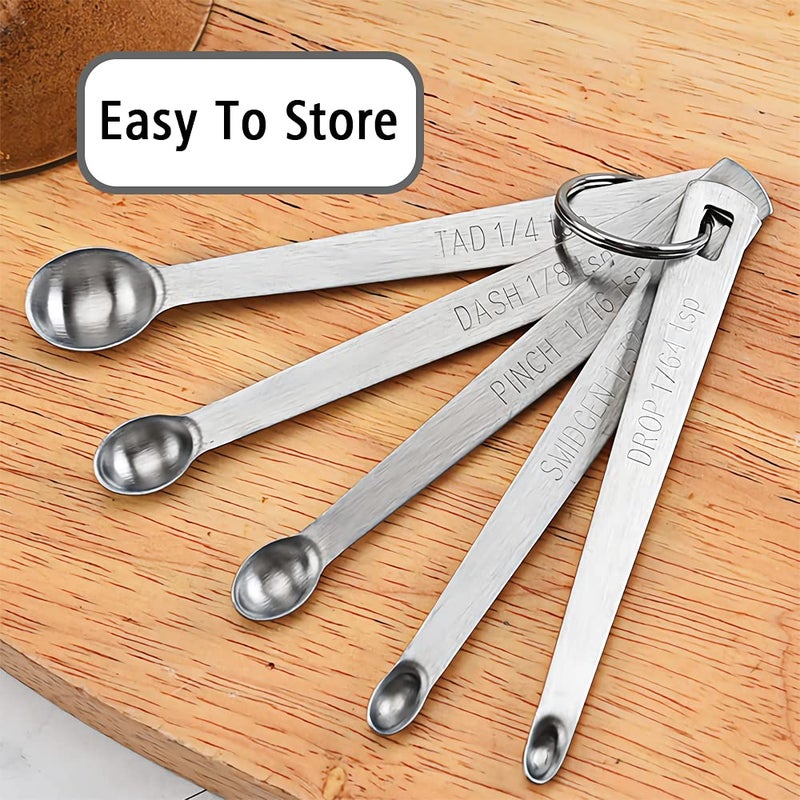 BERYLER 2PCS 1/8 Teaspoon(1/8tsp, 0.625 ml, Dash) Single Tiny Measuring Spoon, Small Individual Stainless Steel Measure Spoons Only - Image 4