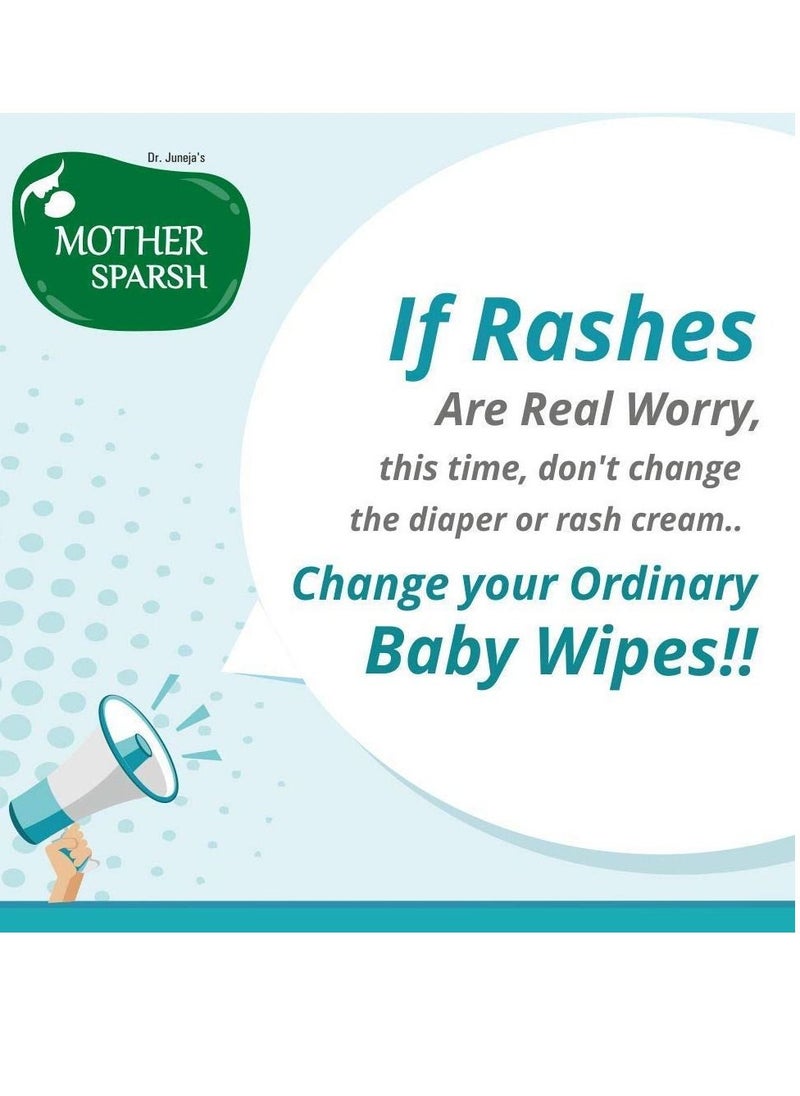 Mother Sparsh - 99% Pure Water Unscented Baby Wipes 72 Unscented Baby Wipes Super Thick Fabric - Image 1