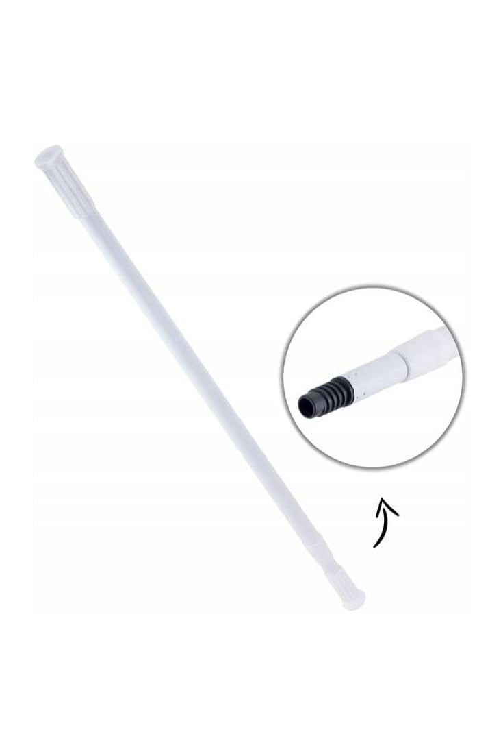 MOMENT MOMENT [1 Pack] Shower curtain Rod [140-260 CM] Shower Rod Tension, Never Rust Anti-Slip Shower Curtain Rod for Bathroom Window, Adjustable Tension Shower Curtain Rod,  - Image 3