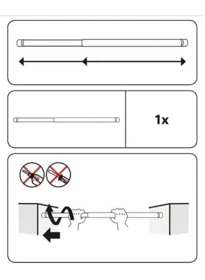MOMENT لحظة [1 عبوة] قضيب ستارة الدش [140-260 سم] قضيب دش قابل للتعديل، لا يصدأ، قضيب ستارة دش مضاد للانزلاق لنافذة الحمام، قضيب ستارة دش بتوتر قابل للتعديل, - Image 5