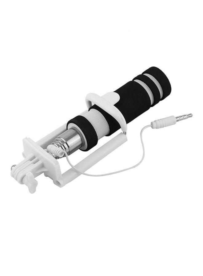 NIBEMINENT Handheld U-Shape Extendable Monopod Holder Black/White 