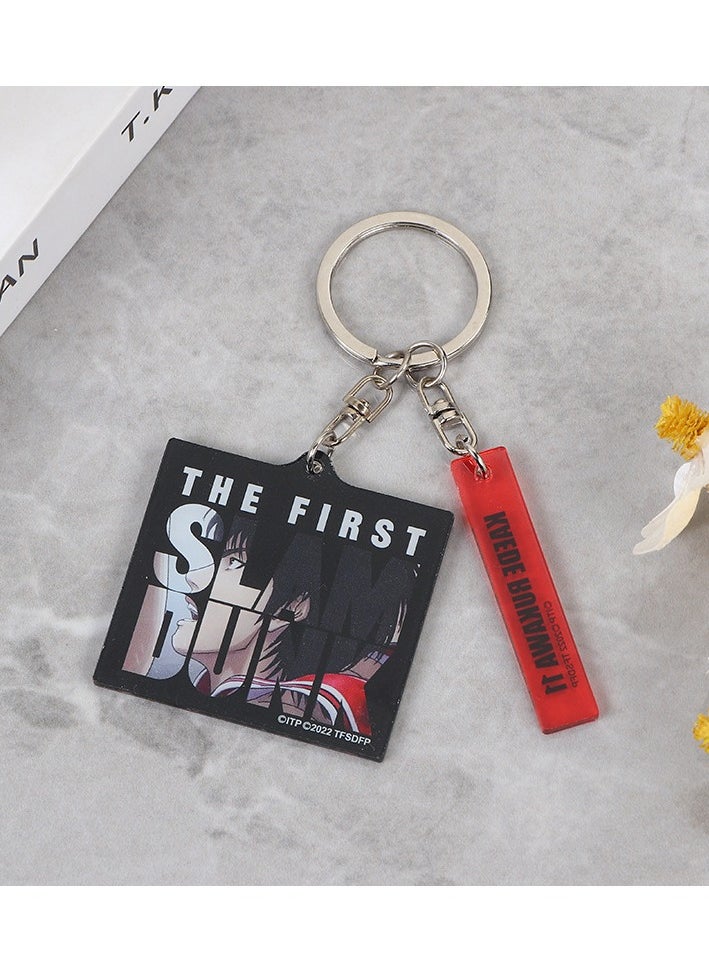 KUYING Creative Slam Dunk Keychain Student Backpack Pendant 