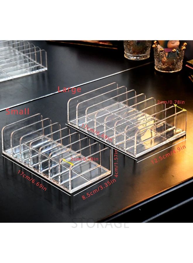 7 Section Eyeshadow Palette Makeup Organizer Large Clear Plastic Cosmetic Storage For Vanities Bathroom Countertops And Cabinets Lightweight No Installation Needed Holds Multiple Palettes - Image 4