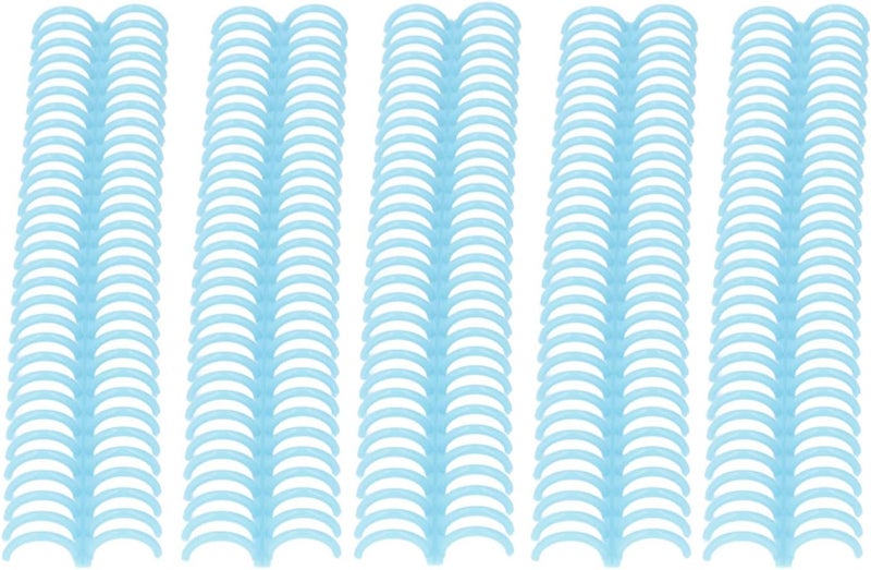 Yinhing 22mm Loose Leaf Binding Spine 10 Pcs Plastic Binding Rings PP Material 30 Holes for Office and School Use (Transparent Blue) - Image 3
