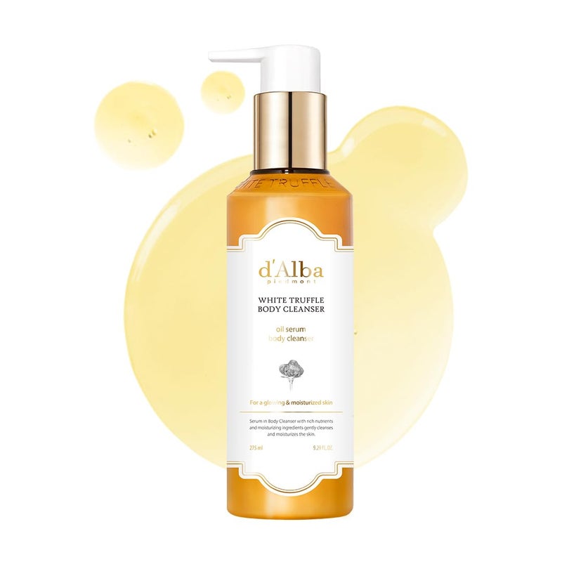 d'alba Piedmont White Truffle Oil Serum Body Cleanser 275ml, Vegan, Moisturizing and Mild Formula, Rich Gentle Lather - Image 1