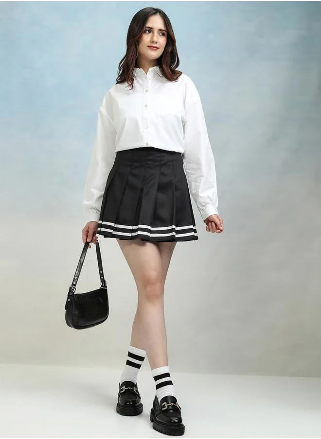 Tokyo Talkies Relaxed Fit Longline Casual Shirt by Styli