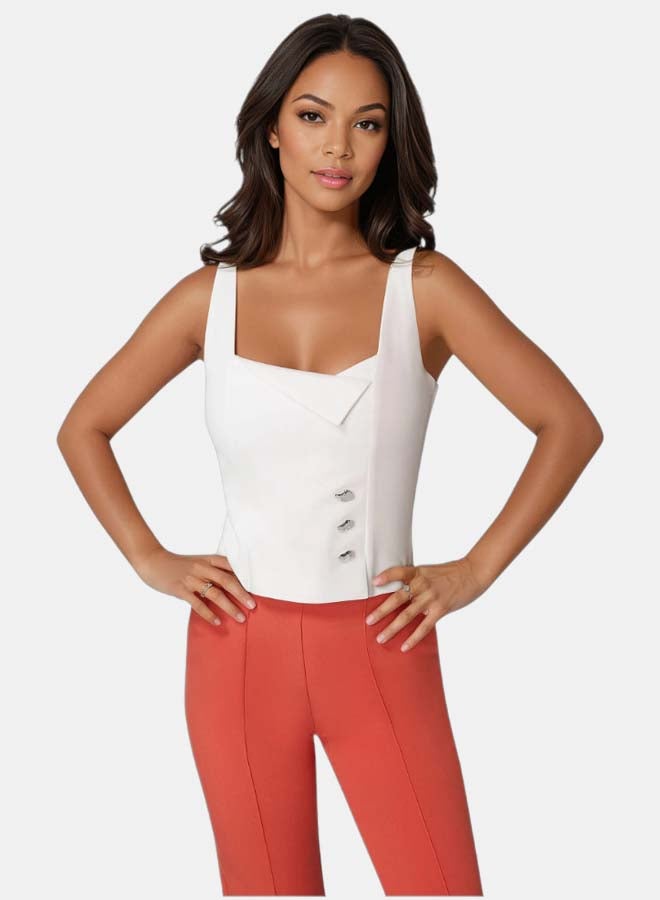 bebe Neck Flap Fitted Vest - Image 1