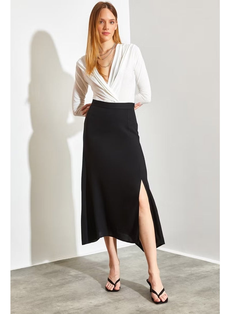 Shade Viscose Slit Skirt - Image 1