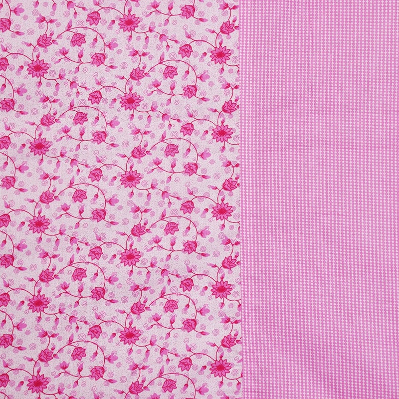 Kuber Industries Flower Printed Double Bed Size Reversible Super Soft Lightweight AC Dohar,90"x100" (Pink)-HS_38_KUBMART21319 - Image 4