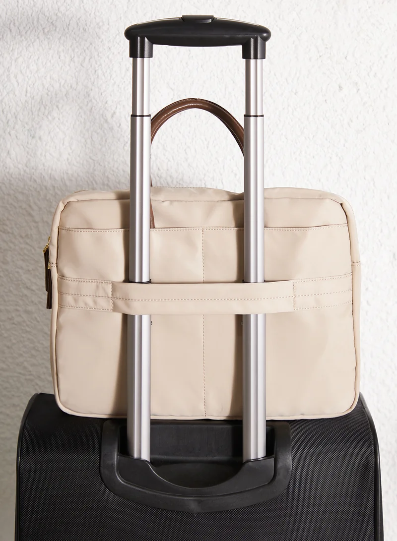 ELLA White Classic Laptop Bag With Strap for Women | Best Price UAE