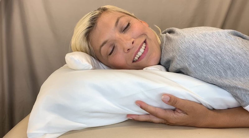 Save My Face!" Pillow Just The Pillow La Petite Size in Soft Champagne - Image 2