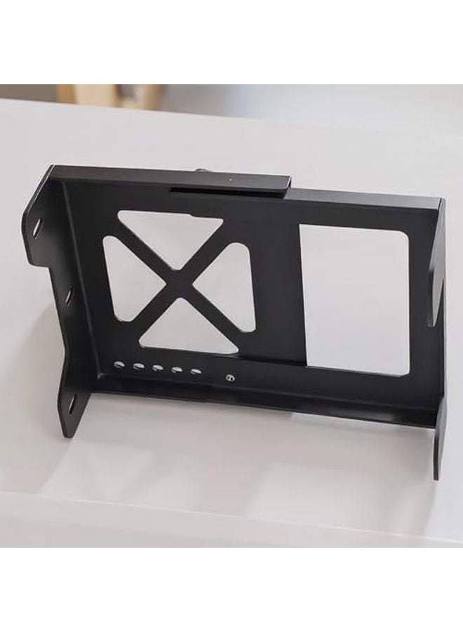 Under Desk Adjustable CPU Mount Metal Frame Bracket with Height Swivel Base - Image 4