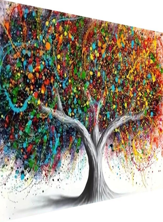BOHADIY 5D Tree Diamond Painting, Diamond Painting Tree Kits for Adults，Colorful Tree DIY Full Drill Crystal Rhinestone Arts and Crafts, Gem Art Paints with Diamond Home Wall Decor 27.5 X 15.7inch - Image 1