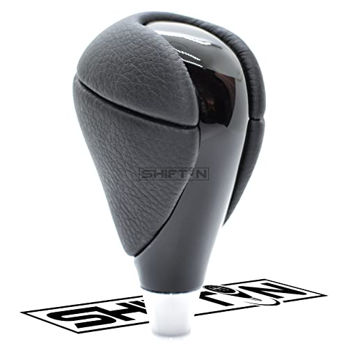 SHIFTIN Black Leather Piano Black Wood Gear Shift Knob Shifter for Lexus ES300h ES350 GS300 GS350 GS430 GS450h GS460 is-F IS250 IS300 IS350 LS460 LS600h RX350 RX450h (Black Leather/Piano Black) - Image 4