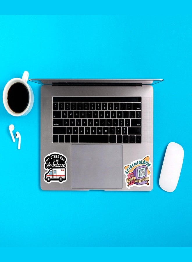 D2C Medical & Nursing Stickers Pack of 56 - Doctor, Nurse, Healthcare Theme Vinyl Stickers for Laptops, Water Bottles, & Scrapbook - Fun & Inspiring Healthcare Sticker Set - Image 4