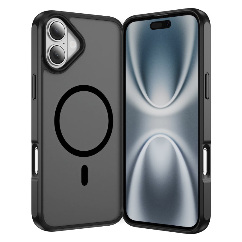 جراب iPhone 17 MagSafe، جراب واقٍ نحيف مقاوم للصدمات، ظهر مصقول مضاد لبصمات الأصابع، مصد ناعم من مادة TPU مع حواف مرتفعة للكاميرا والشاشة، متوافق مع الشحن اللاسلكي - Image 1