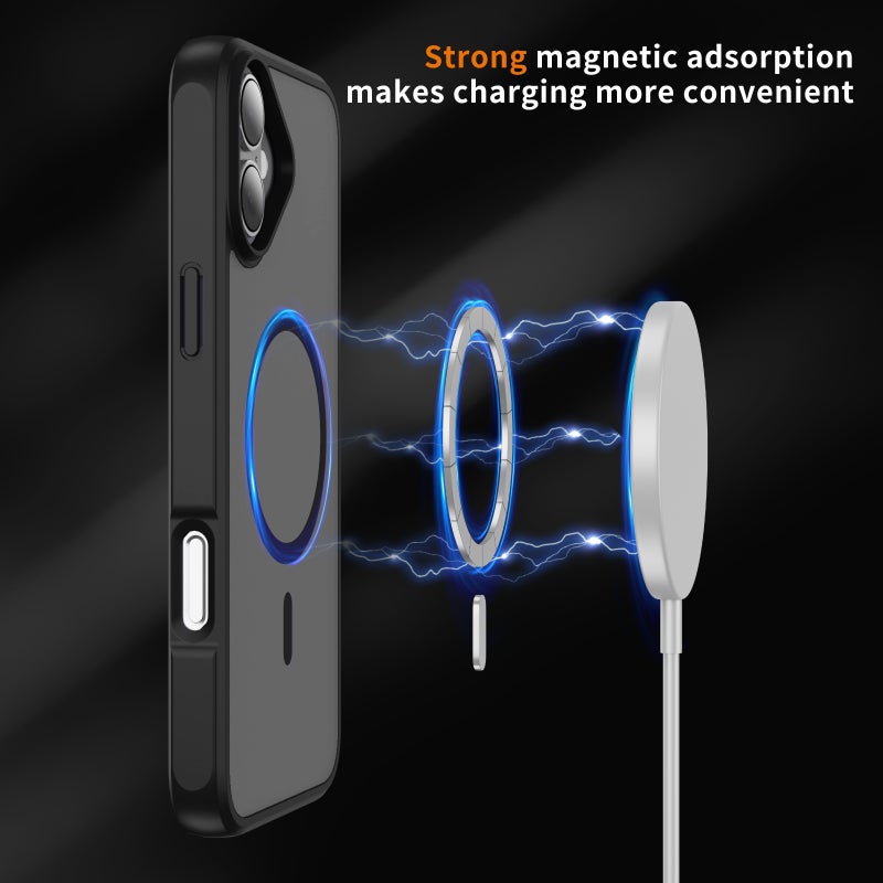جراب iPhone 17 MagSafe، جراب واقٍ نحيف مقاوم للصدمات، ظهر مصقول مضاد لبصمات الأصابع، مصد ناعم من مادة TPU مع حواف مرتفعة للكاميرا والشاشة، متوافق مع الشحن اللاسلكي - Image 2