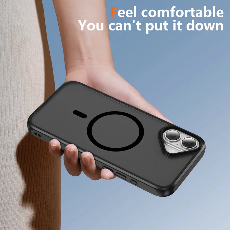 جراب iPhone 17 MagSafe، جراب واقٍ نحيف مقاوم للصدمات، ظهر مصقول مضاد لبصمات الأصابع، مصد ناعم من مادة TPU مع حواف مرتفعة للكاميرا والشاشة، متوافق مع الشحن اللاسلكي - Image 3