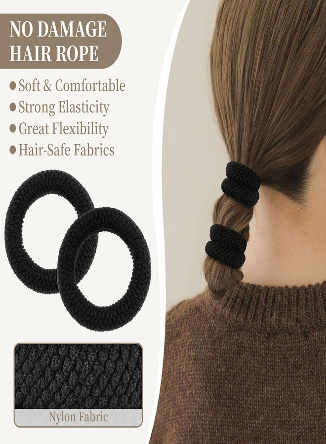 QIUTIMIY 10 Pcs No Damage Hair Ties Thick Hair Elastic Rubber Bands Hair Accessories Scrunchies Seamless for Women - Image 3