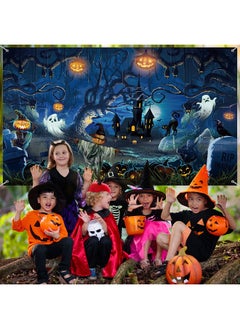 Irenare Halloween Decoration Backdrop, Spooky Forest Scary Cemetery Horror Pumpkins Graveyard Backdrop Haunted House Banner Photography Background For Adult Halloween Party Decor, 72.8 X 43.3 Inch  - Image 5