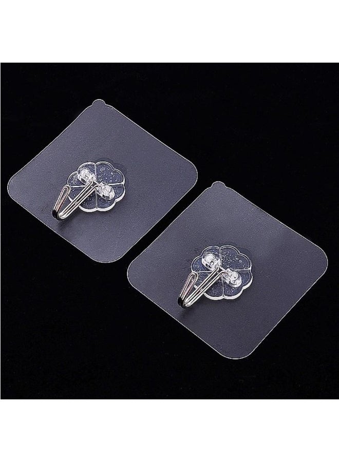 6*6cm Waterproof Transparent Seamless Hook Bathroom Kitchen Strong Adhesive Nail-Free Hook  - Image 1