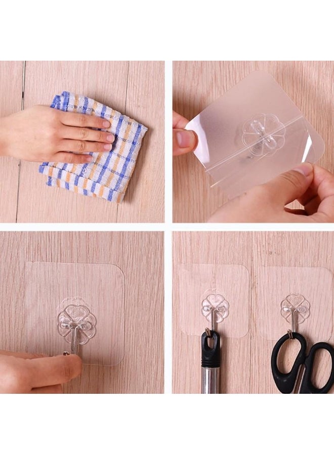 6*6cm Waterproof Transparent Seamless Hook Bathroom Kitchen Strong Adhesive Nail-Free Hook  - Image 2