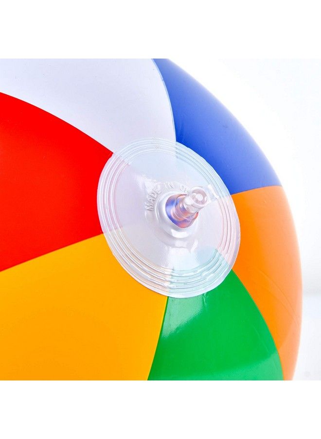 Coopay 60 Pack Inflatable Beach Balls Classic Rainbow Swimming Pool Ball Birthday Beach Party Decoration Summer Water Games Gifts 8 To 12 Inches From Inflated To Deflated - Image 4