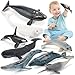 THINKBAY 8PCS Whale Figurines Toys for Toddlers Realistic Ocean Animals Figures Sea Creatures Toys for Kids Includes Beluga Orca Blue Whale Birthday Party Favors Gifts for Boy Girl - Image 2