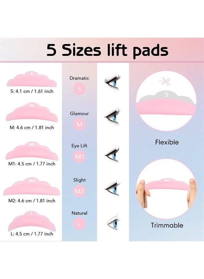Libeauty - Lash Lift Kit with New Glue Balm Lash Perm Kit Korea for Eyelash Curling and Brow Lamination Complete Tools DIY Set Easy for Beginner Use at Salon & Home (Pink) - Image 1