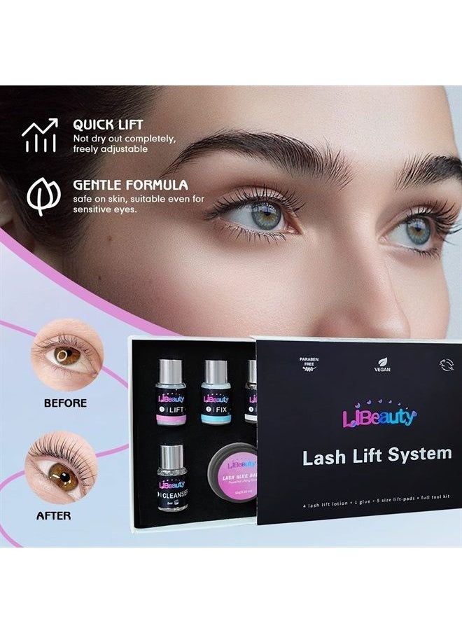Libeauty - Lash Lift Kit with New Glue Balm Lash Perm Kit Korea for Eyelash Curling and Brow Lamination Complete Tools DIY Set Easy for Beginner Use at Salon & Home (Pink) - Image 1